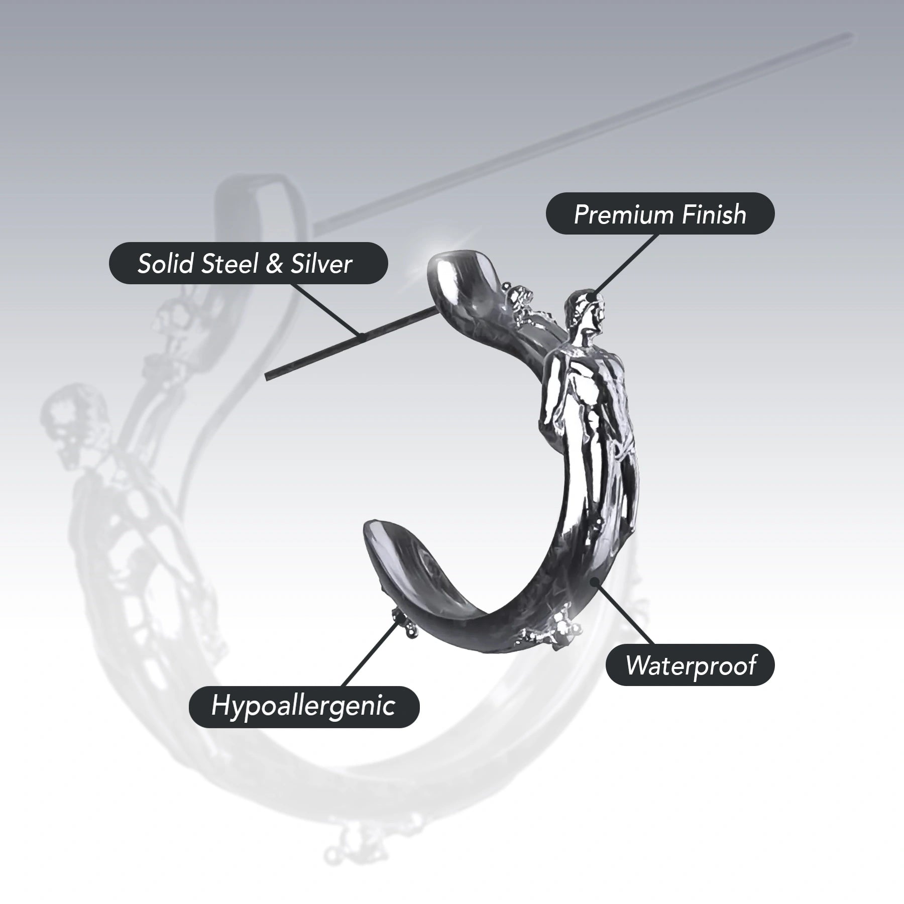 CONDEMNED OPEN HOOP EARRING