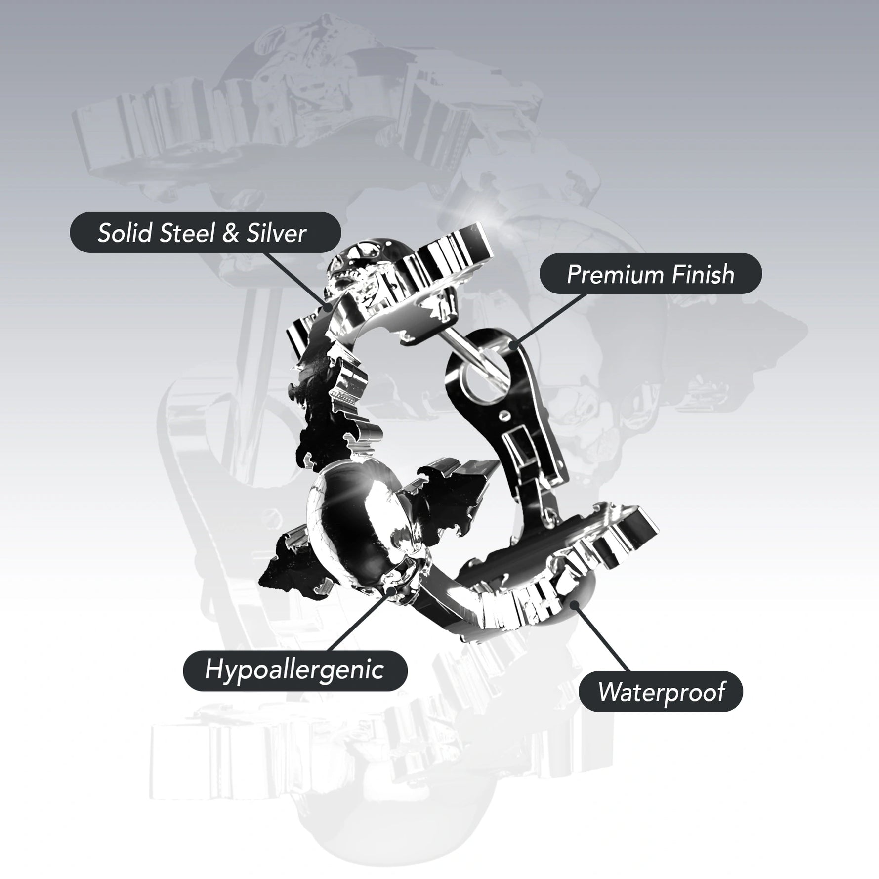 TRIPLE DYT HOOP EARRING