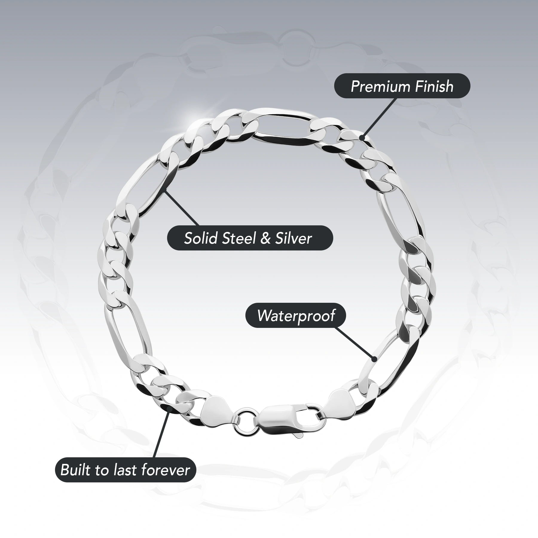 SILVER FIGARO BRACELET