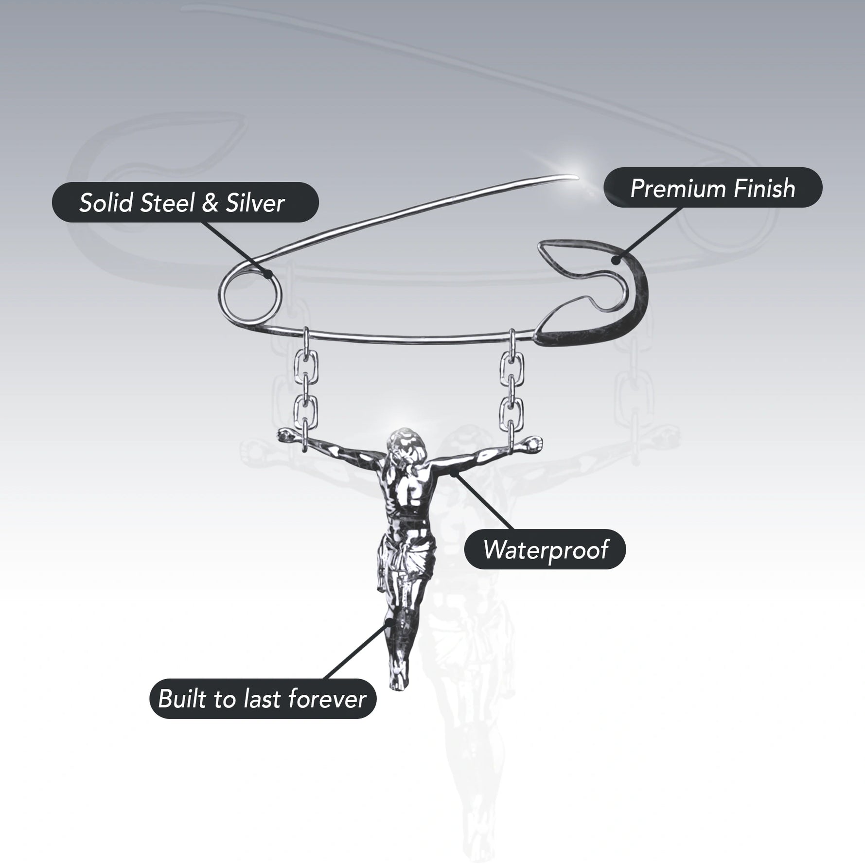 "JESUS BRINGS SAFETY" PIN