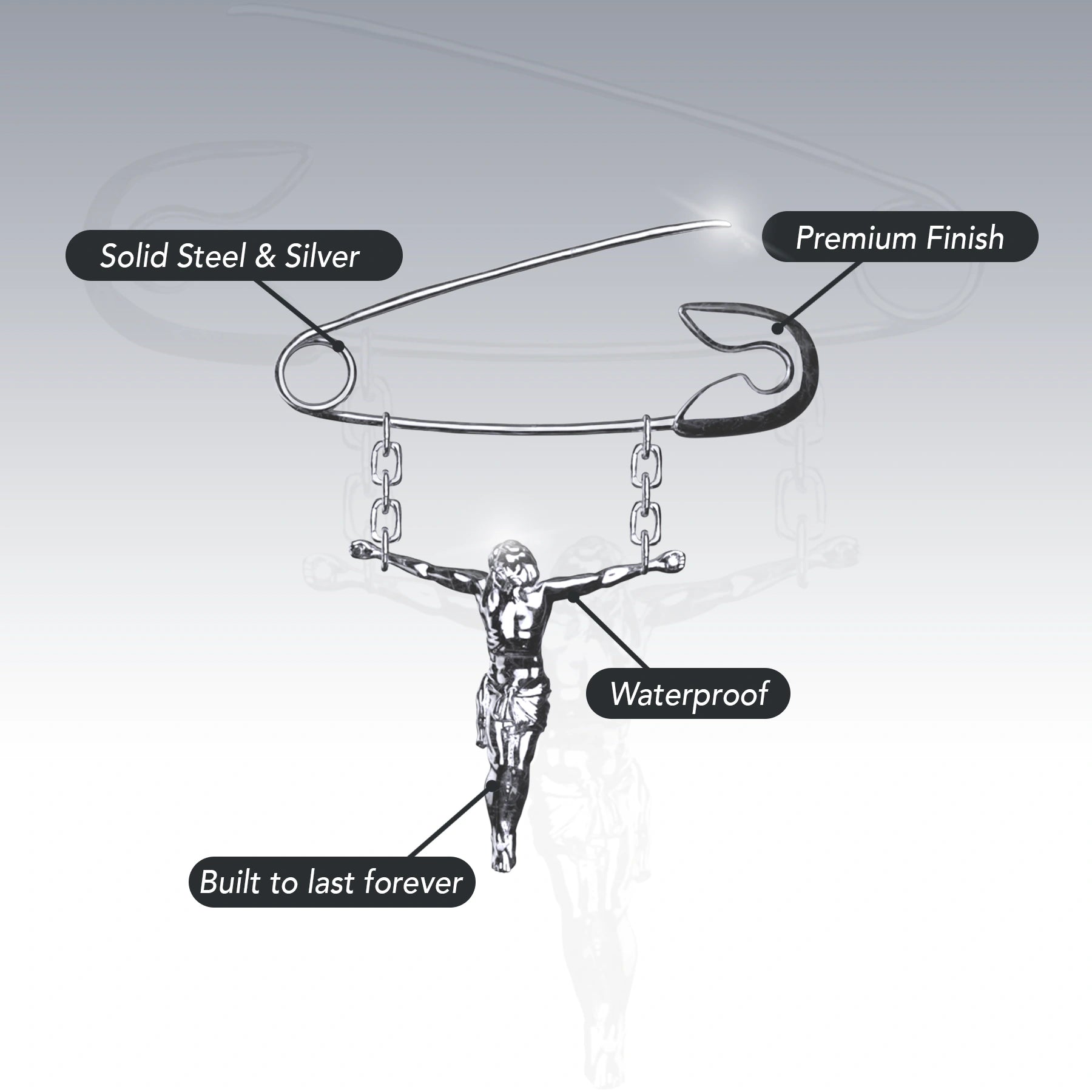 "JESUS BRINGS SAFETY" PIN