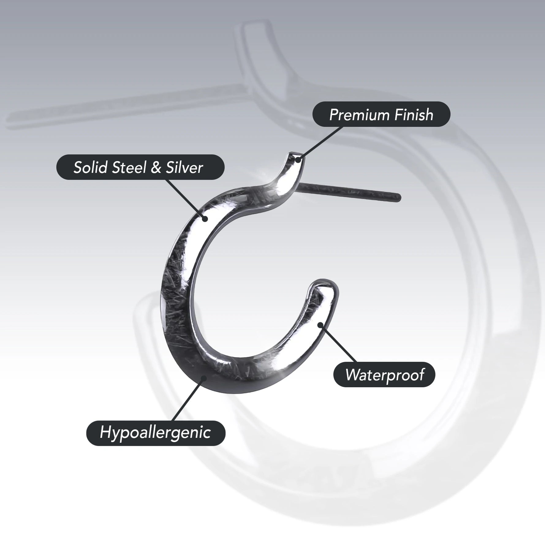 PLAIN OPEN HOOP EARRING