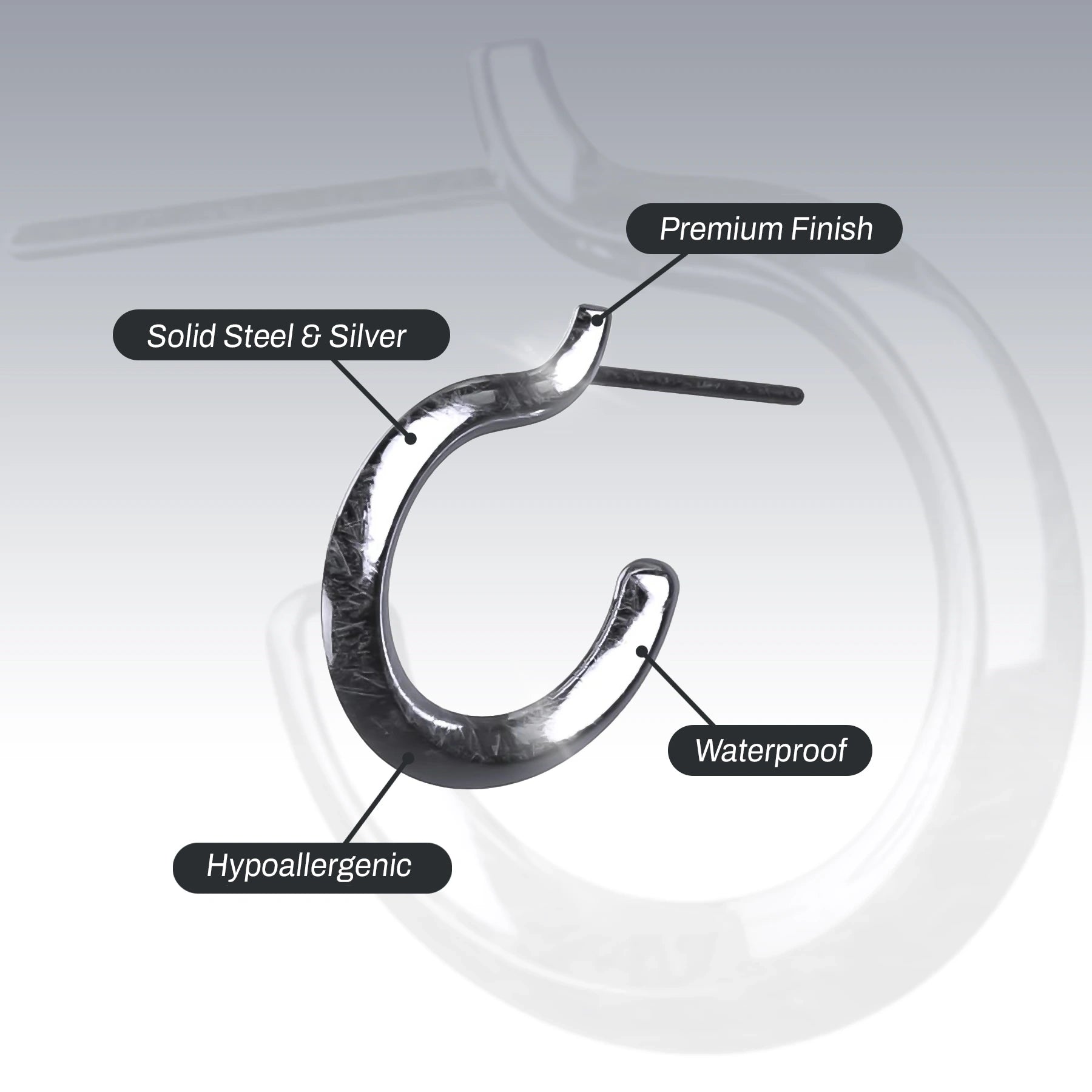 PLAIN OPEN HOOP EARRING