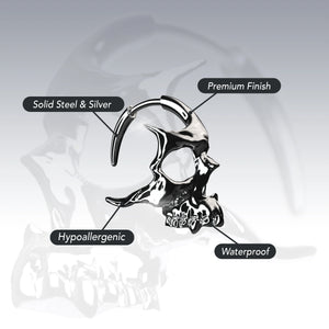 SKULL HOOP EARRINGS - Hard Jewelry™