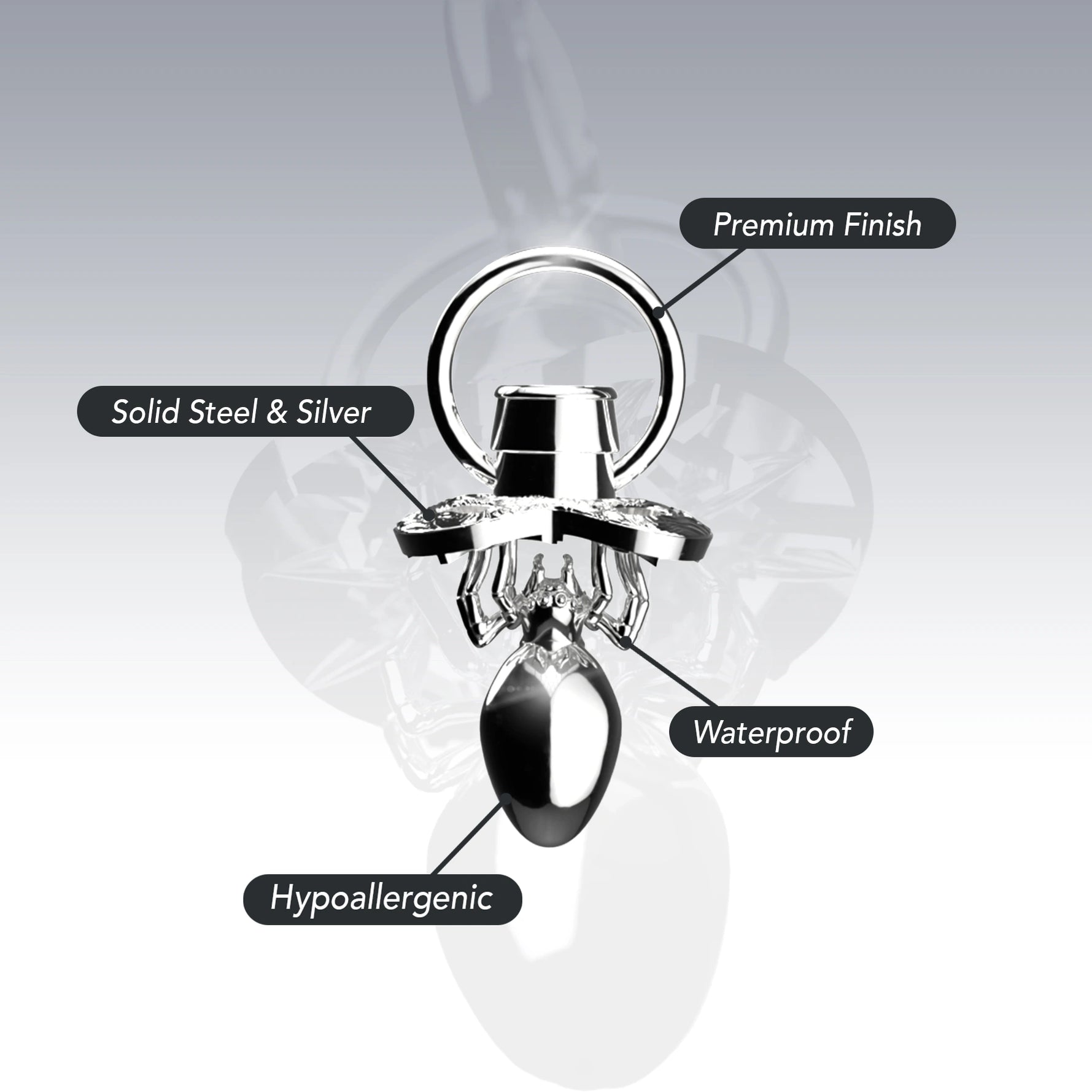 SPIDER PACIFIER EARRING