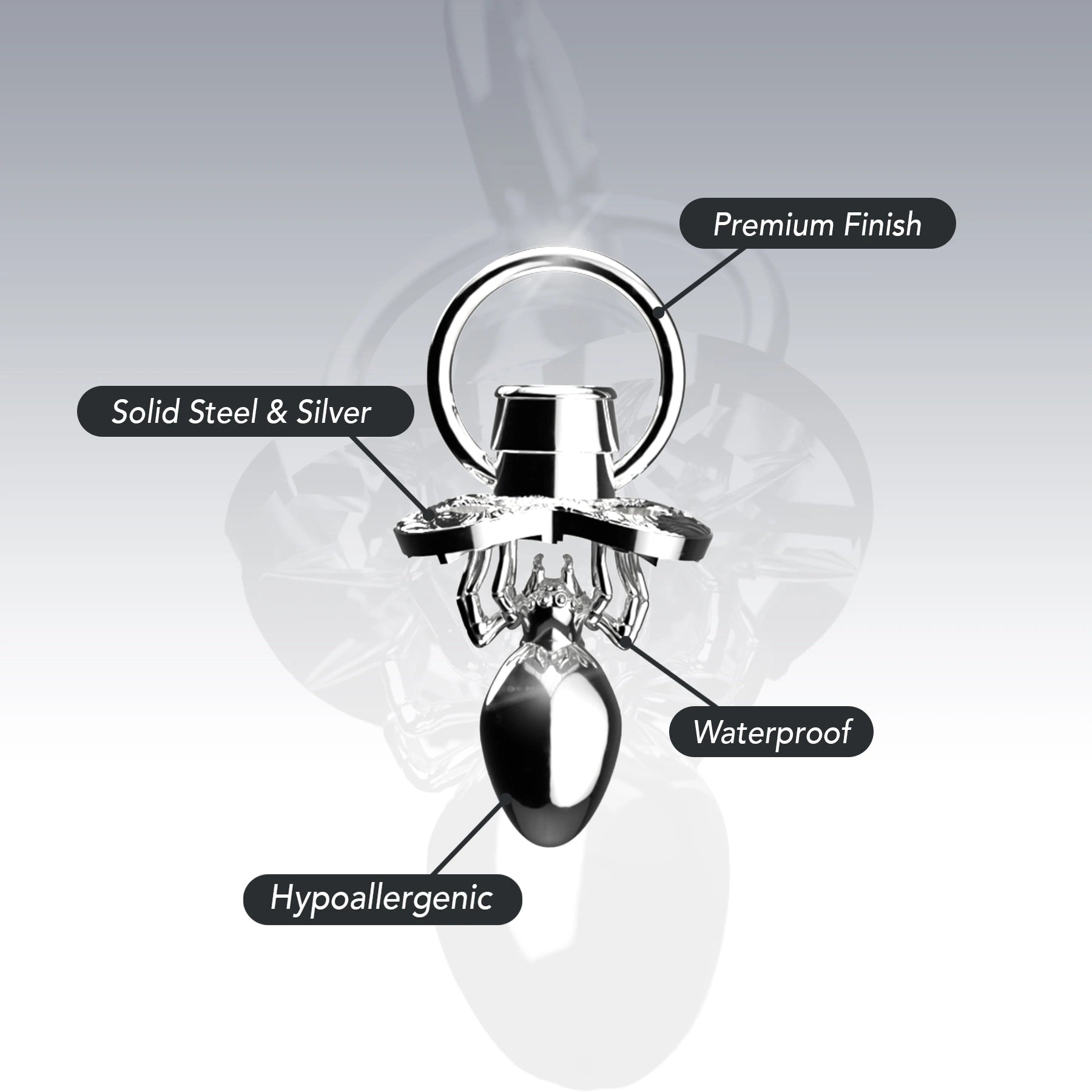 SPIDER PACIFIER EARRING