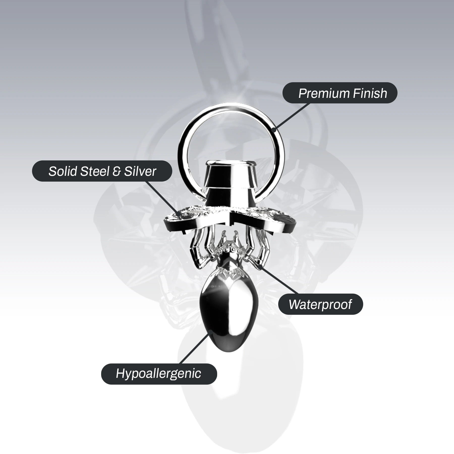 SPIDER PACIFIER EARRING