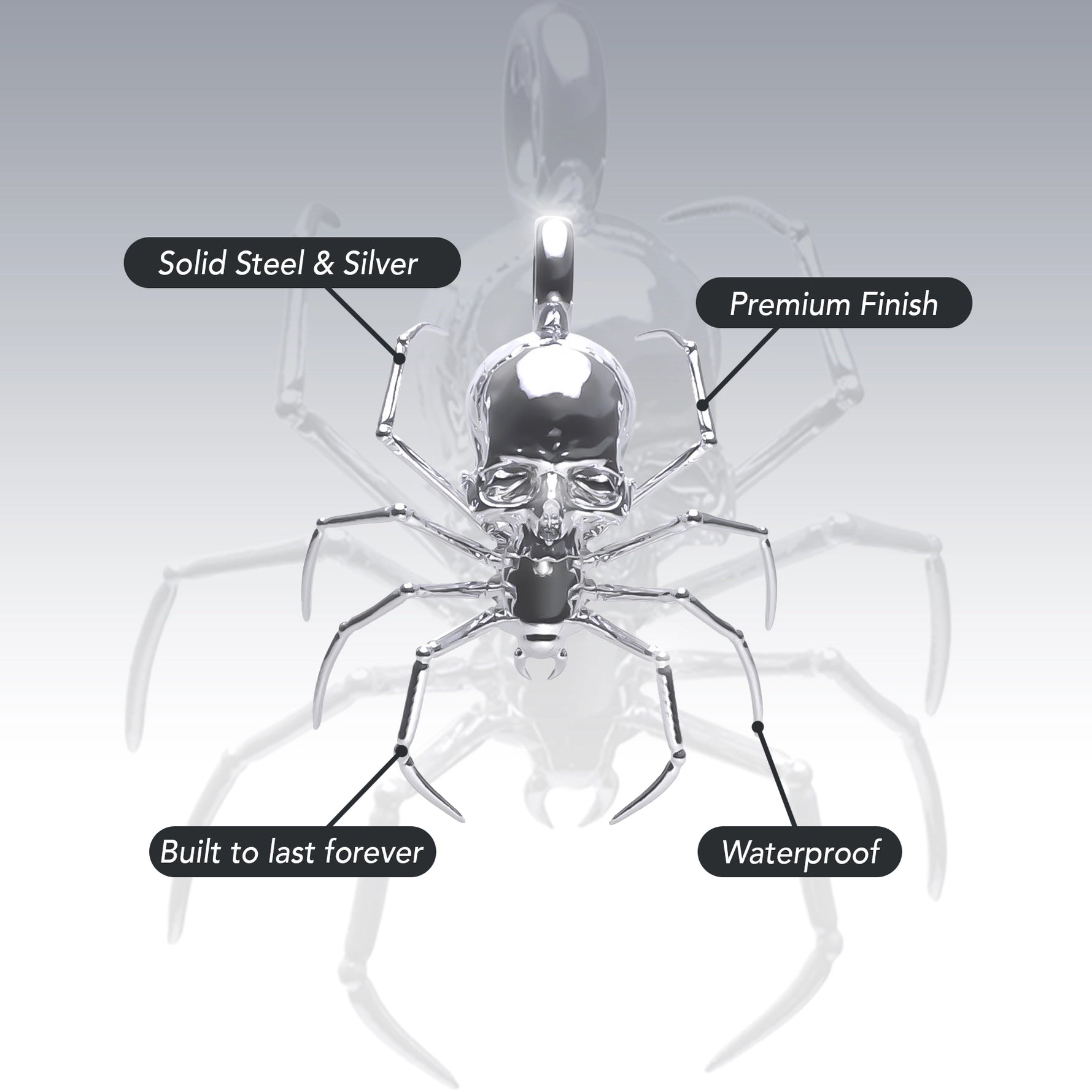 SPIDER SKULL PENDANT