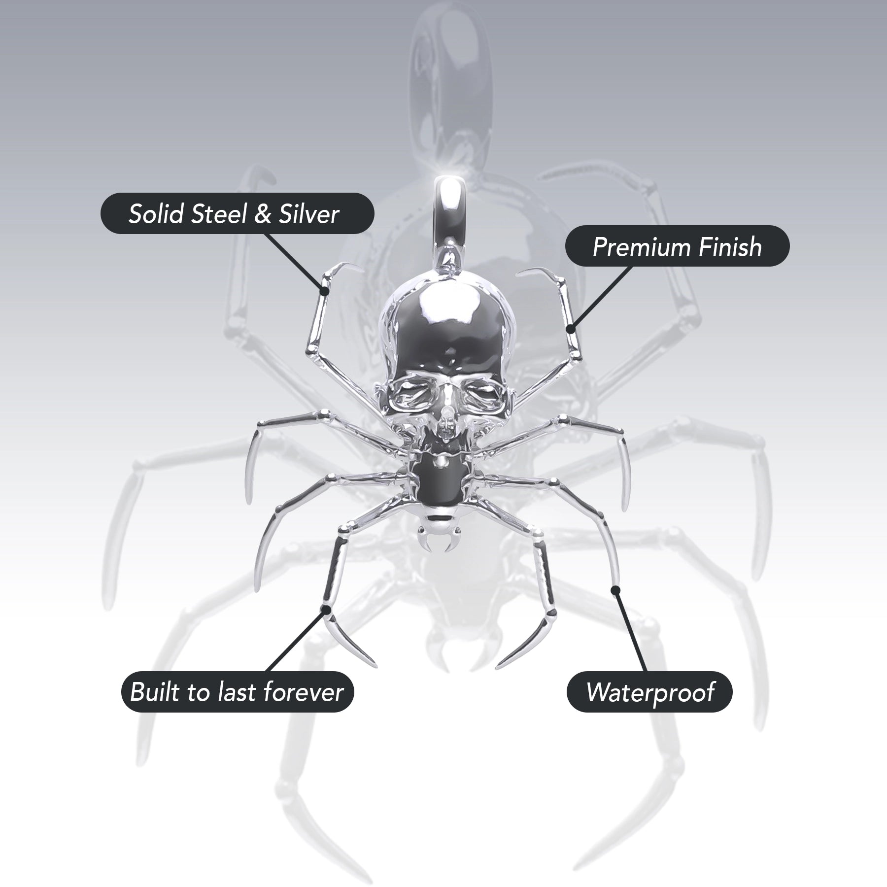 SPIDER SKULL PENDANT