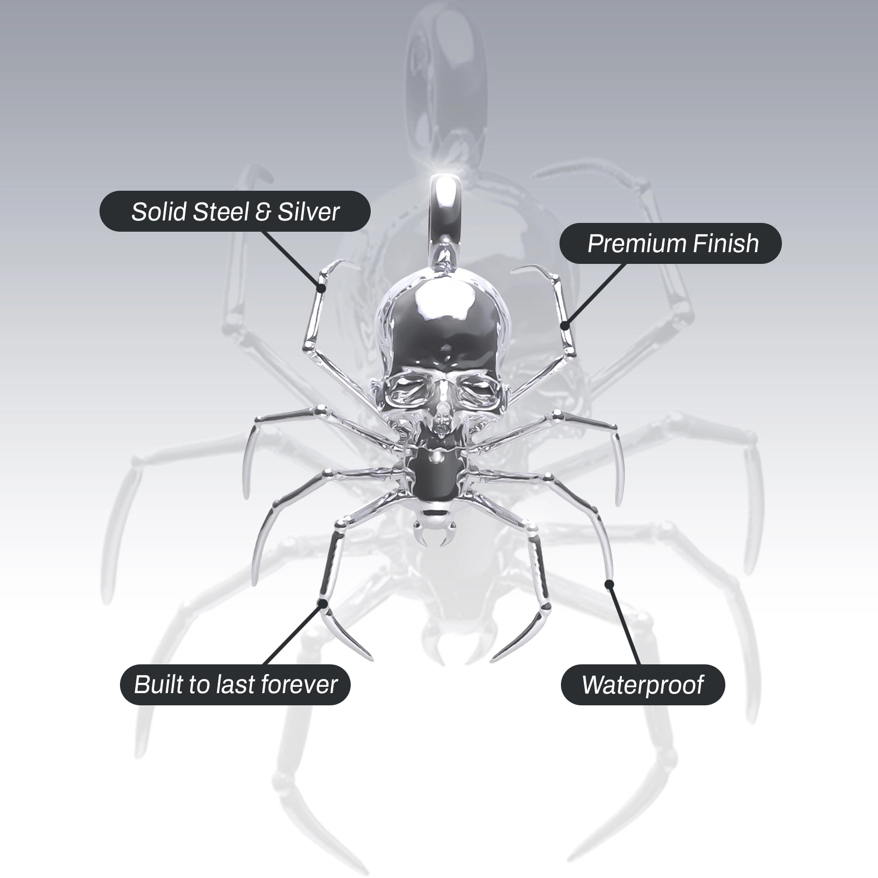 SPIDER SKULL PENDANT