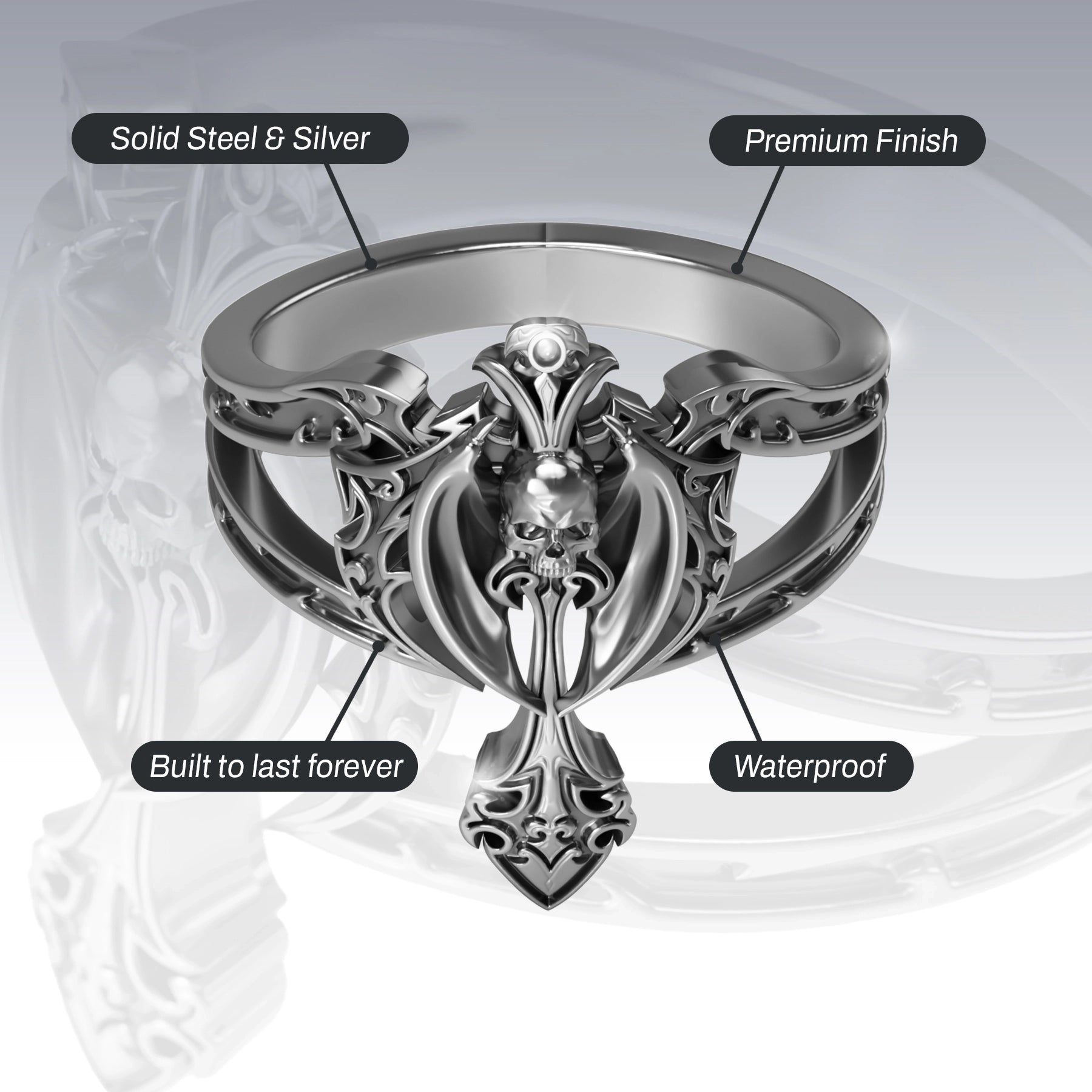 TRIBAL CROSS RING