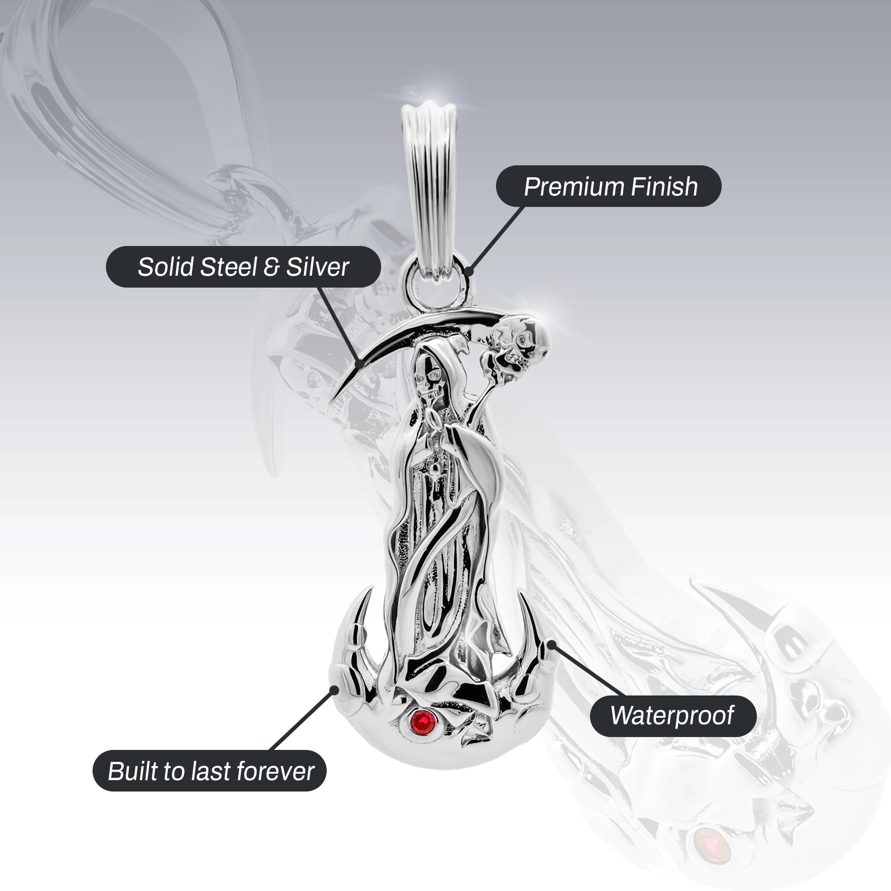 UPGRADED SANTA MUERTE PENDANT