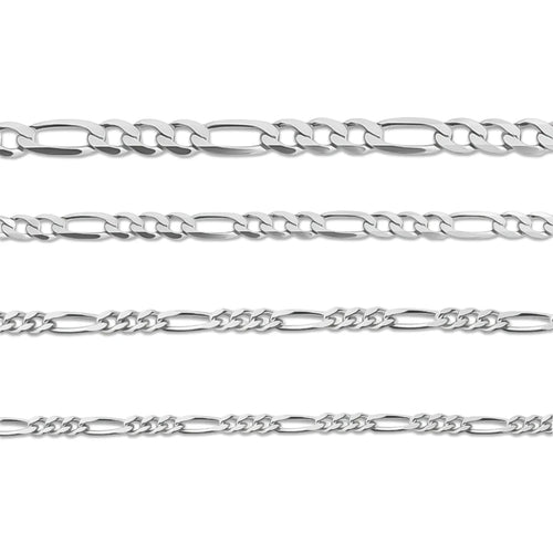 3MM (BEST SELLER) STERLING SILVER FIGARO CHAIN