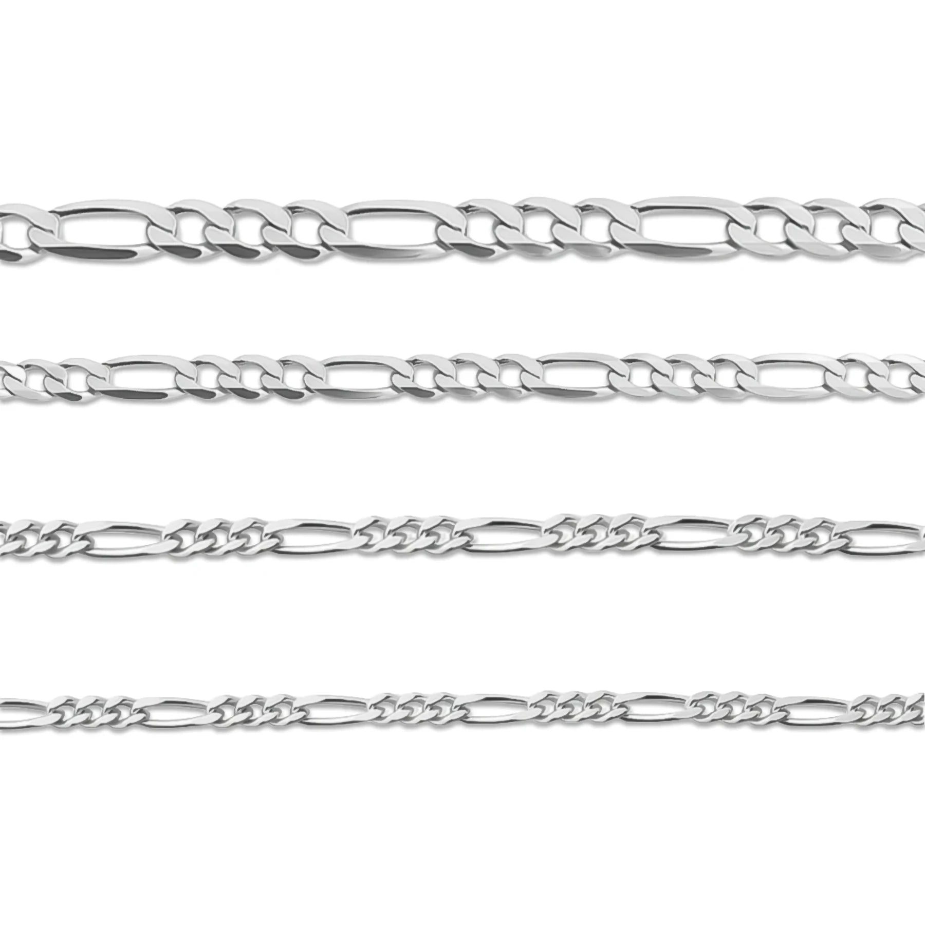 STERLING SILVER FIGARO CHAIN
