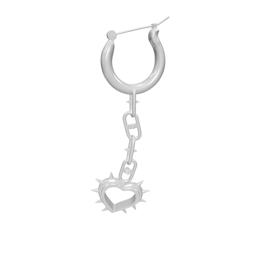SPIKE HEART EARRING