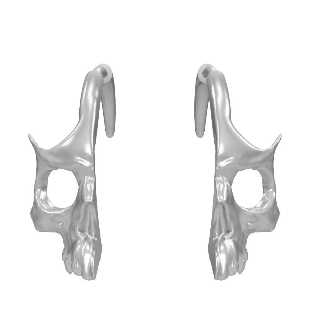 SKULL HOOP EARRINGS