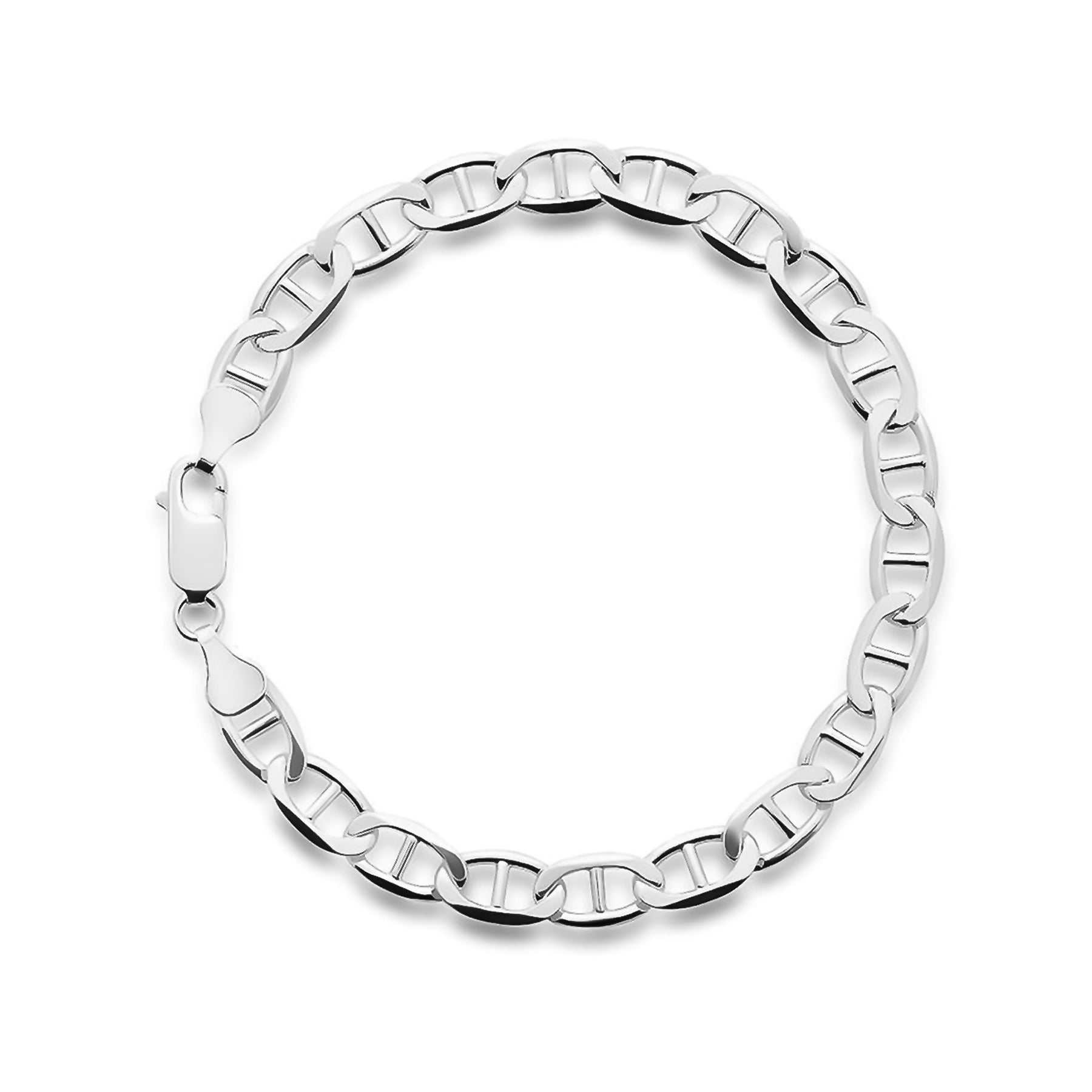 SILVER 6.3MM MARINER BRACELET