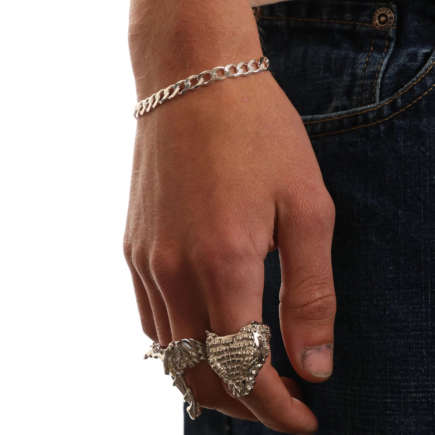 SILVER 6MM CURB BRACELET - Hard Jewelry™