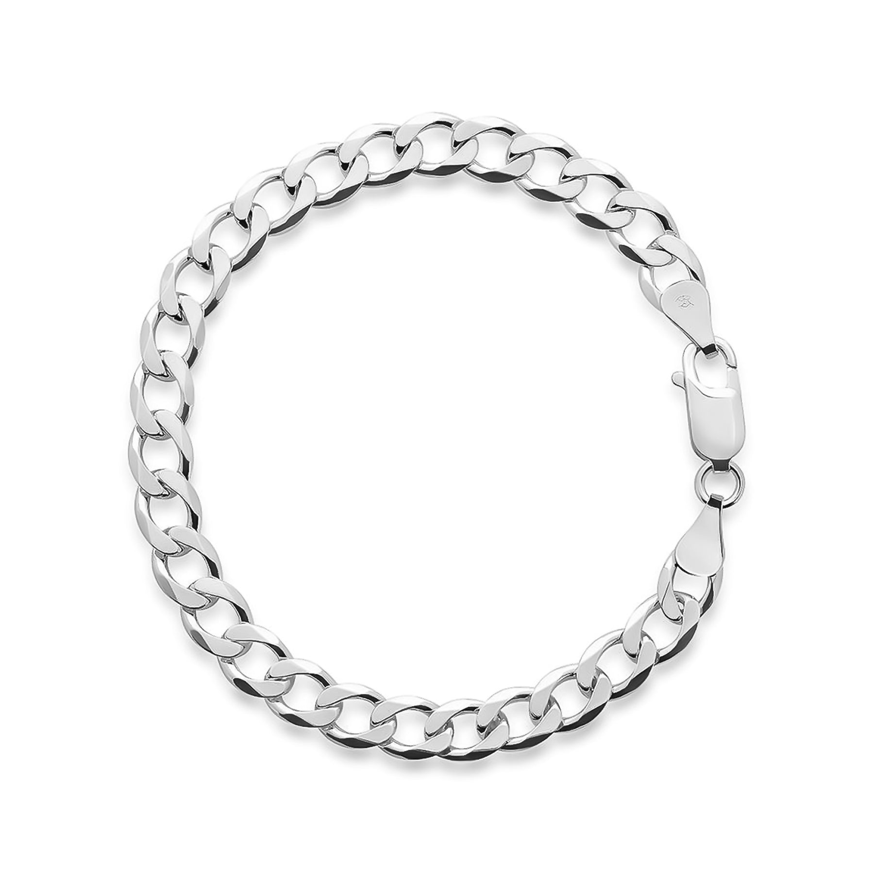 SILVER 6MM CURB BRACELET