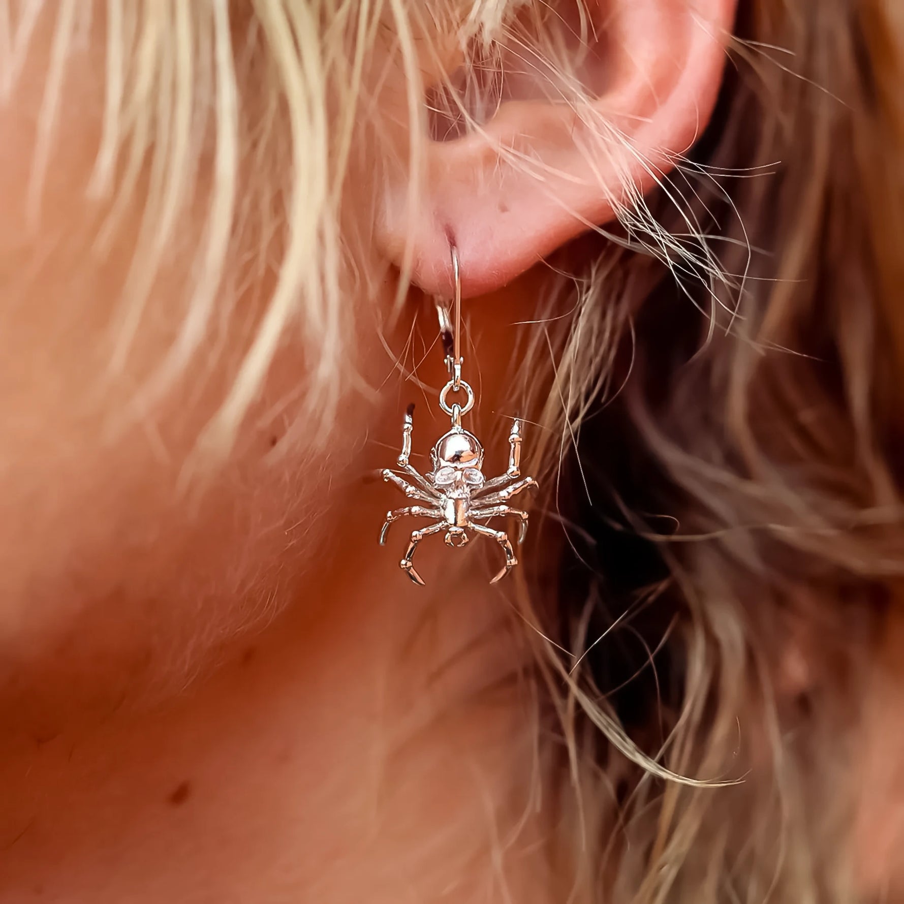 SPIDER SKULL EARRING - Hard Jewelry™