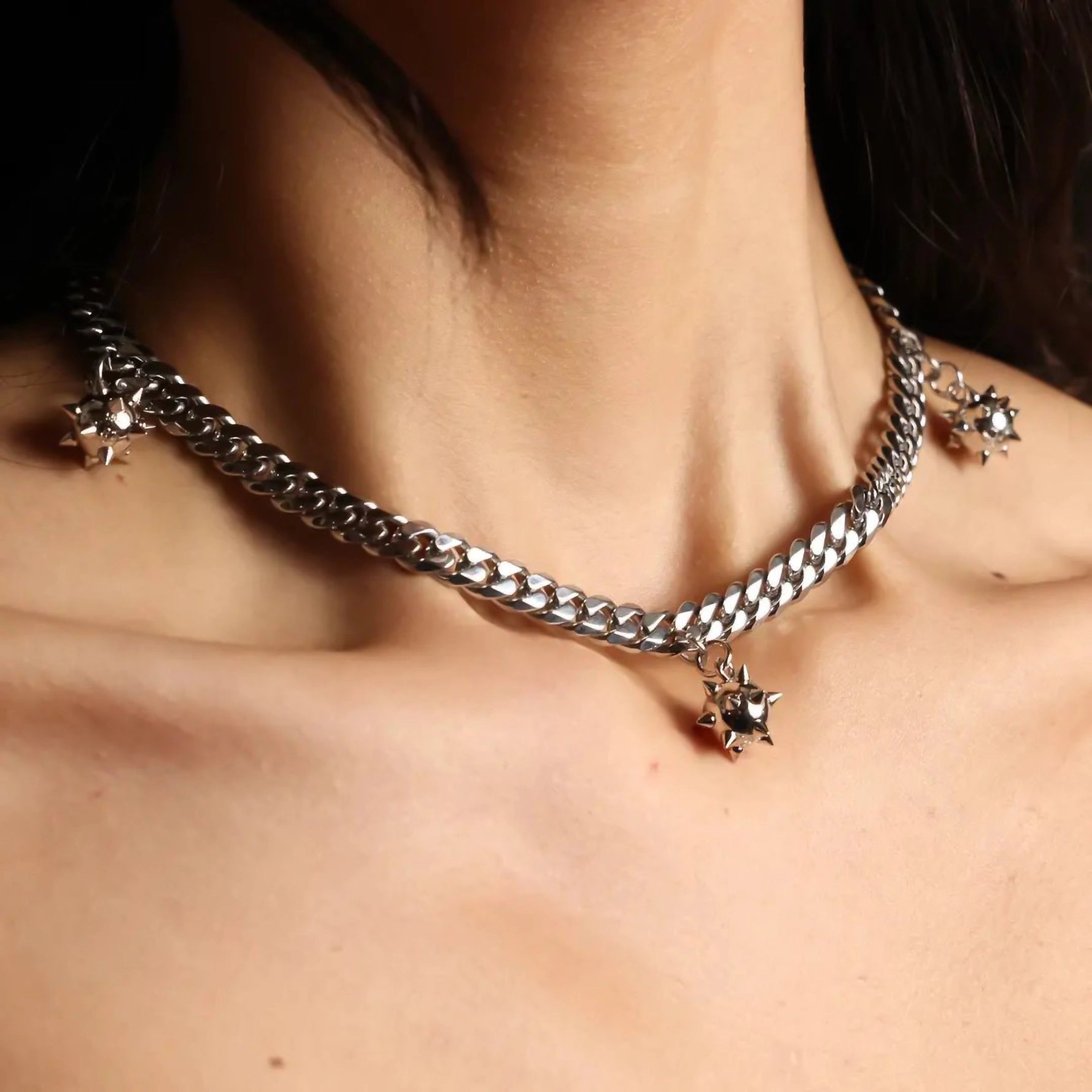 SPIKEBALL CHOKER (ADJUSTABLE) - Hard Jewelry™