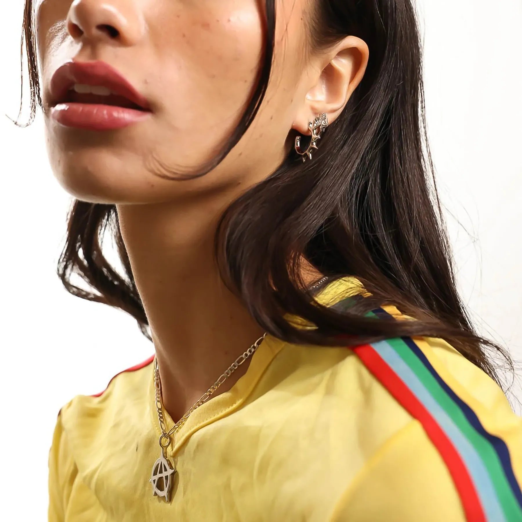 SPIKED OPEN HOOP EARRING - Hard Jewelry™