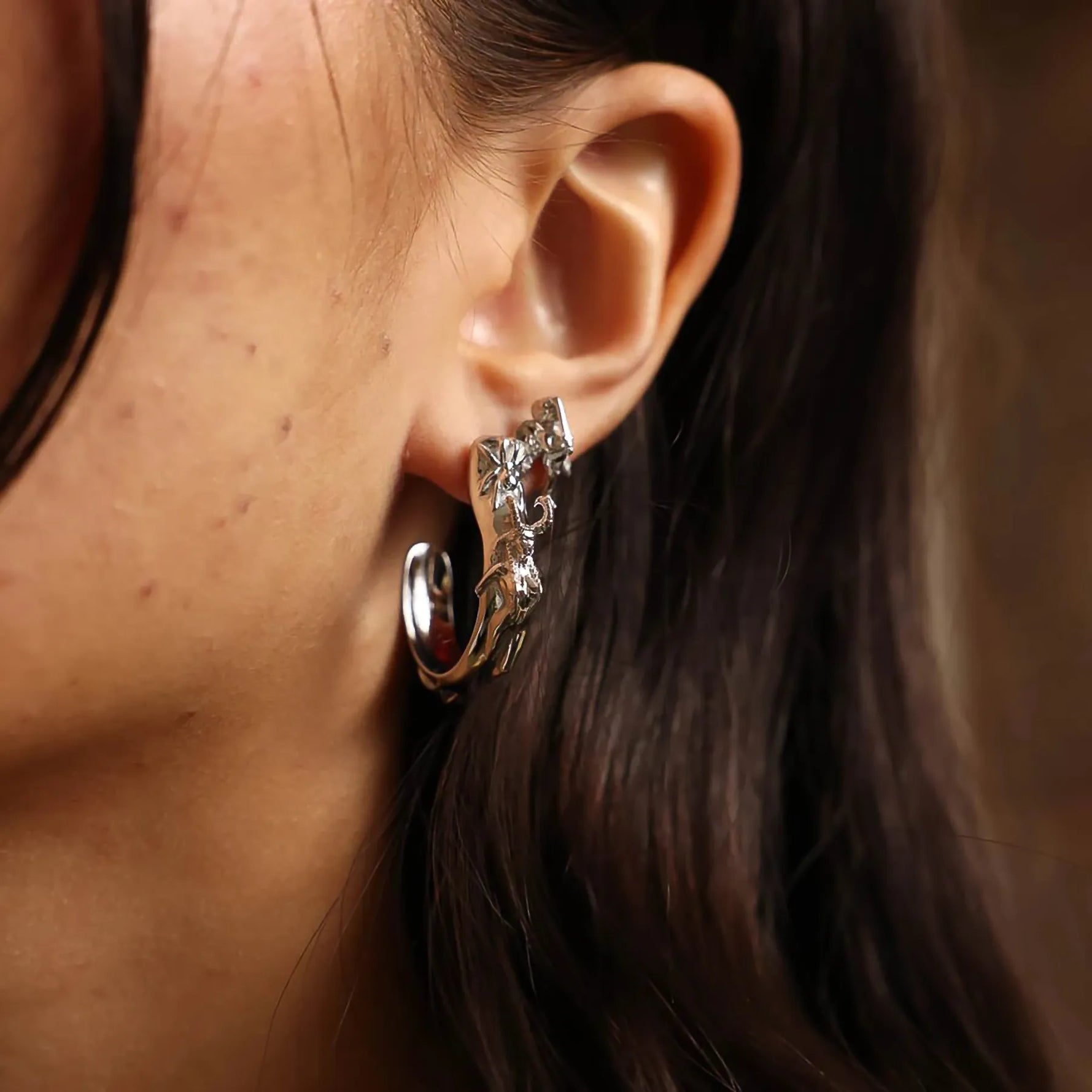 SUCCUBUS OPEN HOOP EARRING - Hard Jewelry™