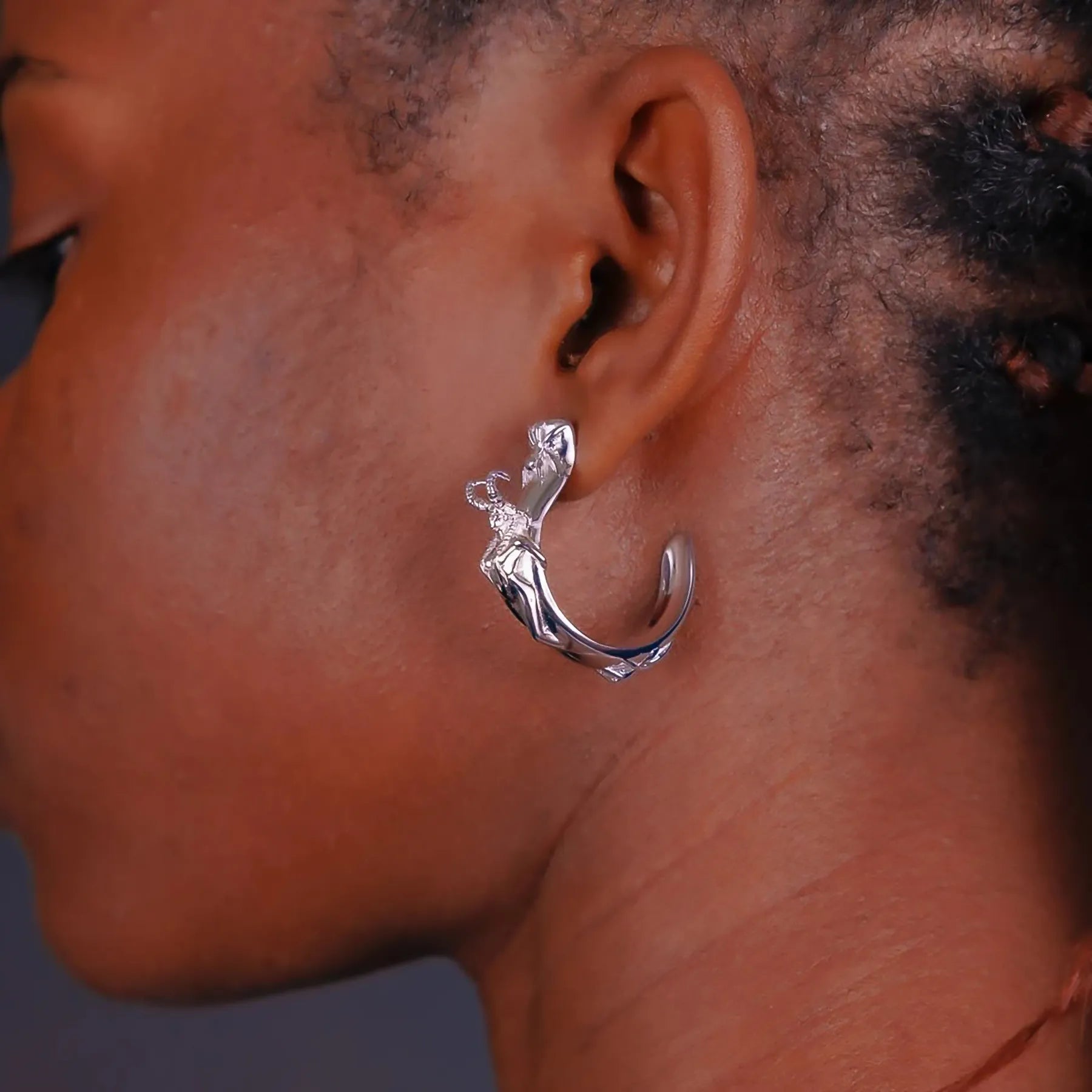 SUCCUBUS OPEN HOOP EARRING - Hard Jewelry™