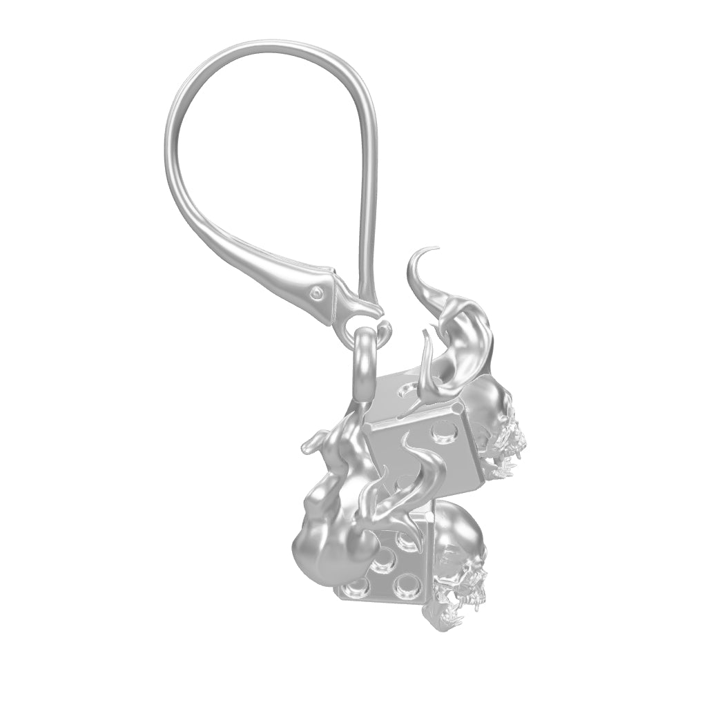 FLAME DICE EARRING