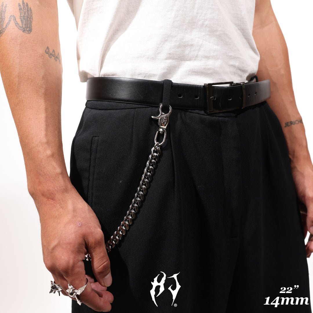 Hard Jewelry Link Wallet Chain - Solid Stainless Steel / 14mm / 22