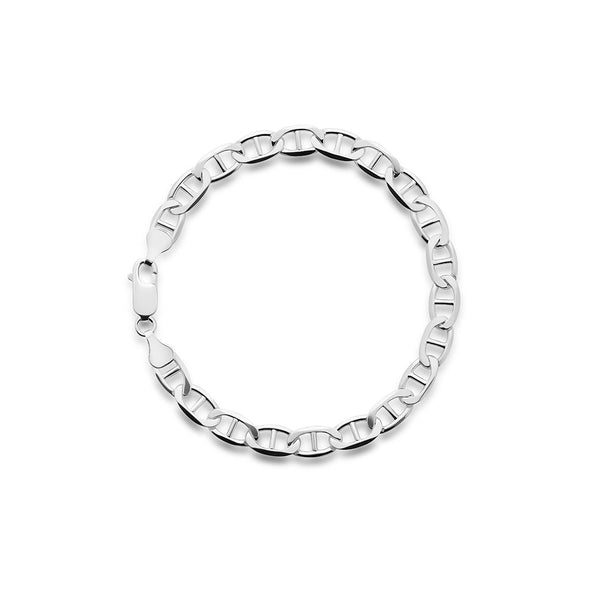 SILVER 6.3MM MARINER BRACELET - Hard Jewelry™