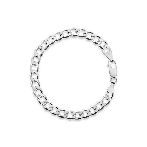 SILVER 6MM CURB BRACELET - Hard Jewelry™